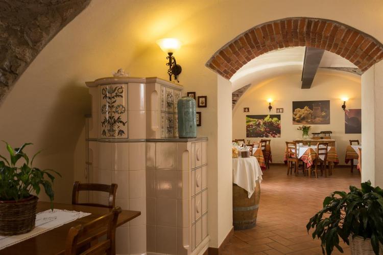 La sala con la stufa ad olle