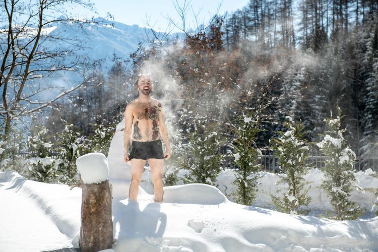 Giardino innevato